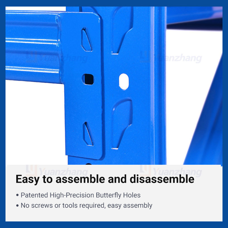 YZ Industrial Long Span Storage Shelves, 4-Tier Medium Duty Rack, Heavy Duty Warehouse &amp; Workshop Storage Shelving