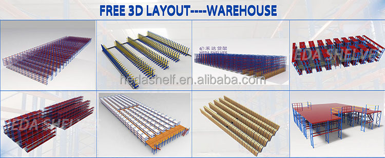 Heda Manufacturer Wholesale Heavy Duty Steel Gravity Flow Rack Customizable Warehouse Racking System FIFO