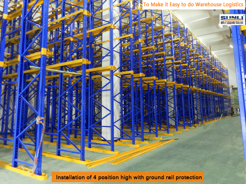 China Factory Heavy Duty Drive-in Storage Racking System Warehouse Industrial Steel Drive-in Pallet Rack Shelves of High Density