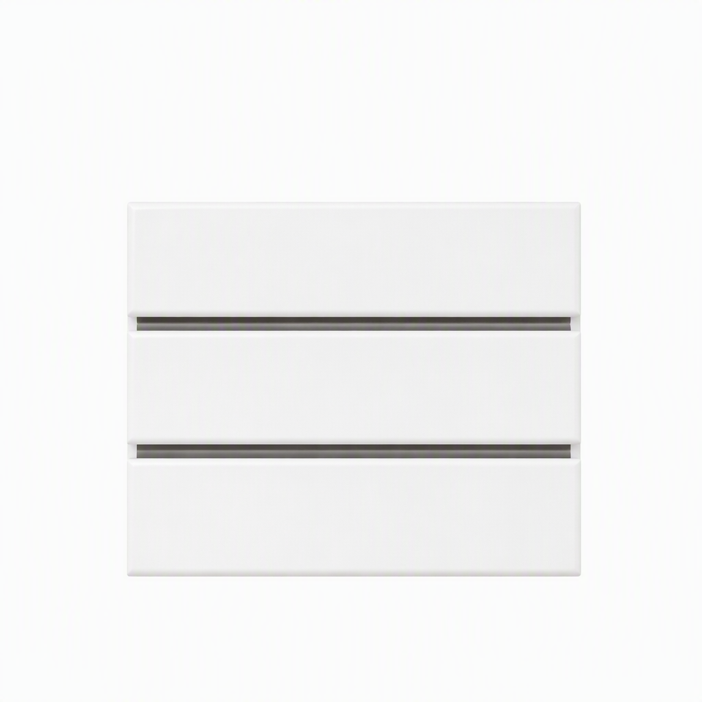White Slatwall Display Panel, Horizontal Groove Slotted Board For Retail Wall, Clip-In Hook Ready Display Board
