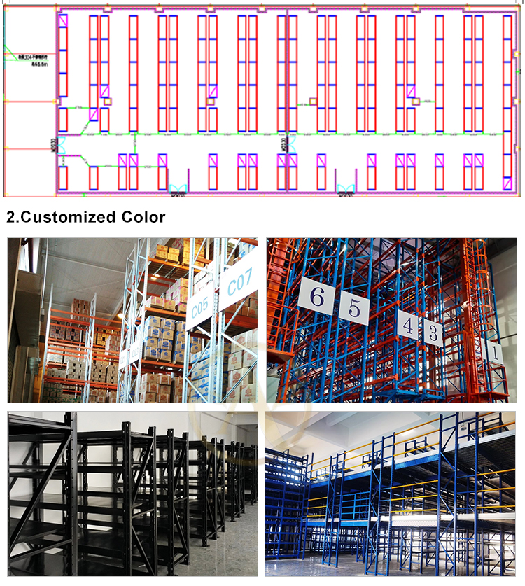 Customized Heavy-Duty Steel Warehouse Pallet System Industrial Racking Pallet Rack Shelving for Industrial Shelves