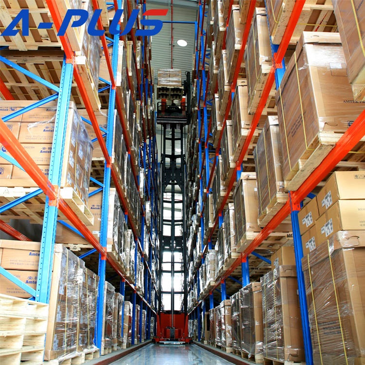 Industrial Metal Narrow Aisle Pallet Storage Racking System Heavy Duty VNA Racking