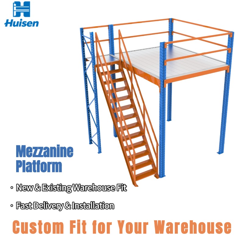 Attic Loft Pallet Rack Steel Structure Industrial Wide Span Mezzanine Platform