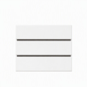 White Slatwall Display Panel, Horizontal Groove Slotted Board For Retail Wall, Clip-In Hook Ready Display Board