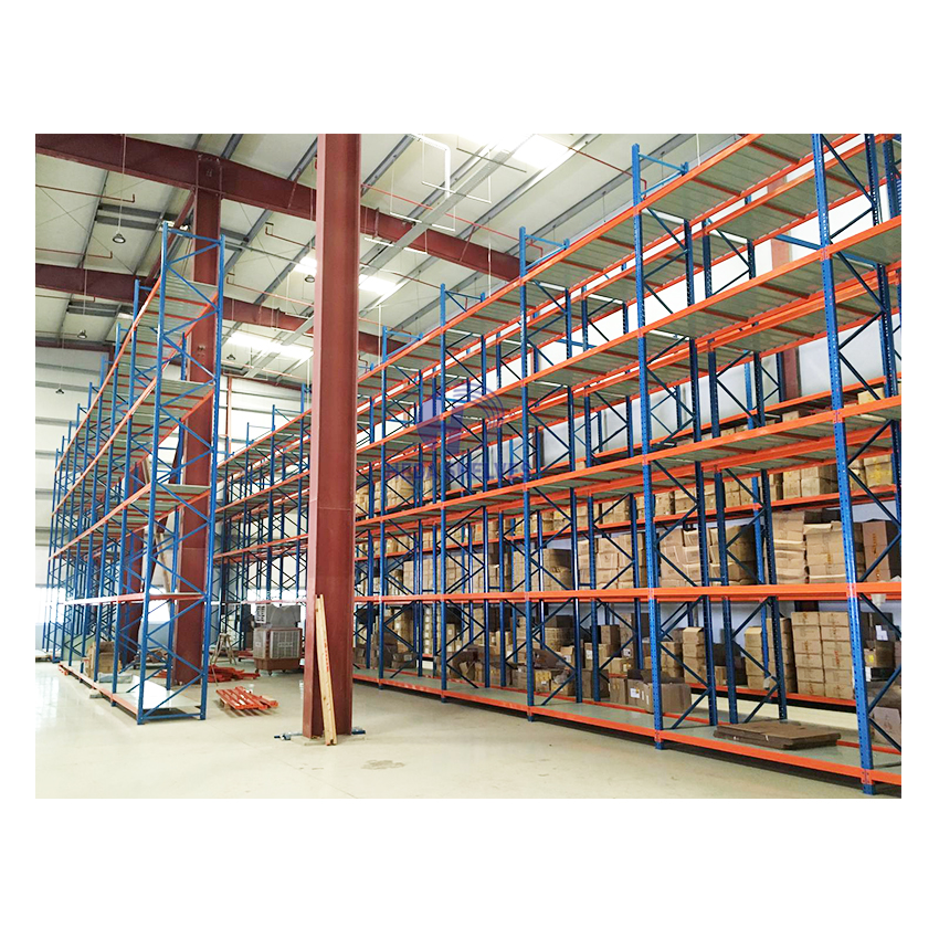 Industrial High Bay Rack Pallet Rack System Heavy Duty Steel Pallet Storage Shelves for Multi-Tier Warehouse Storage Solutions