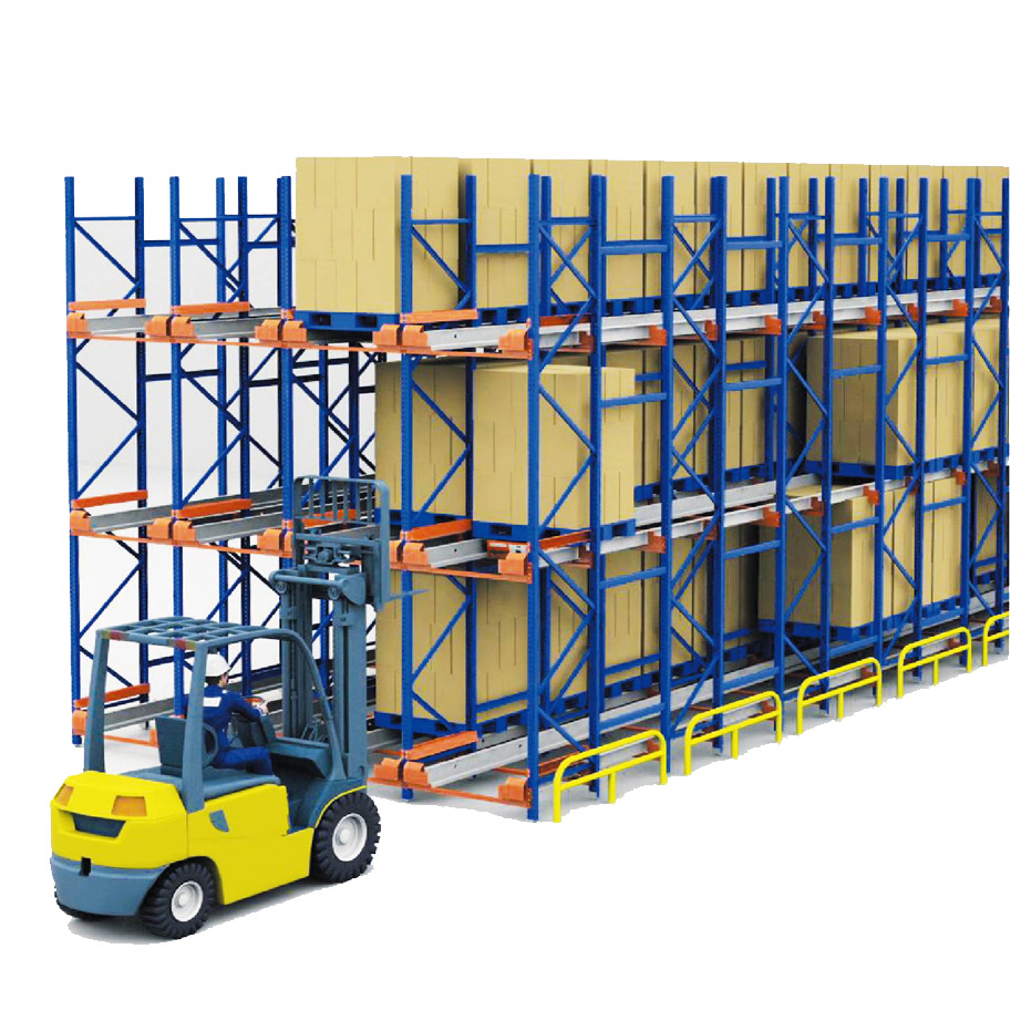 High Density 5 Layer Heavy Duty Radio Shuttle Racking Automated Pallet Storage System Cold Rolled Steel Powder Coated Finish for