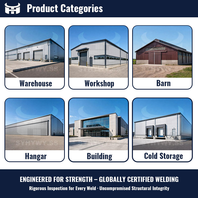 Pallet Racking Warehouse High Capacity Steel Structure Building Wide Span Galvanized Steel Frame