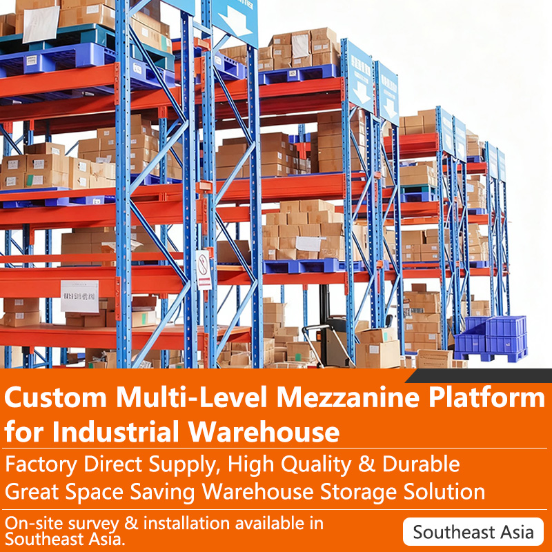 Yueyang Heavy Load Water Drop Type Clip Racking Boltless Industrial Racking Cold Rolled Steel Epoxy Coated Multi-Layer Shelf