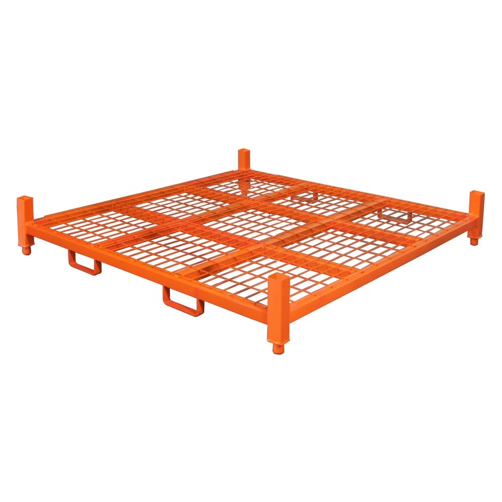 Customized Warehouse Heavy Duty Portable Rack Metal Spare Steel Detachable Stackable Pallet Tire Storage System 1000KG Powder