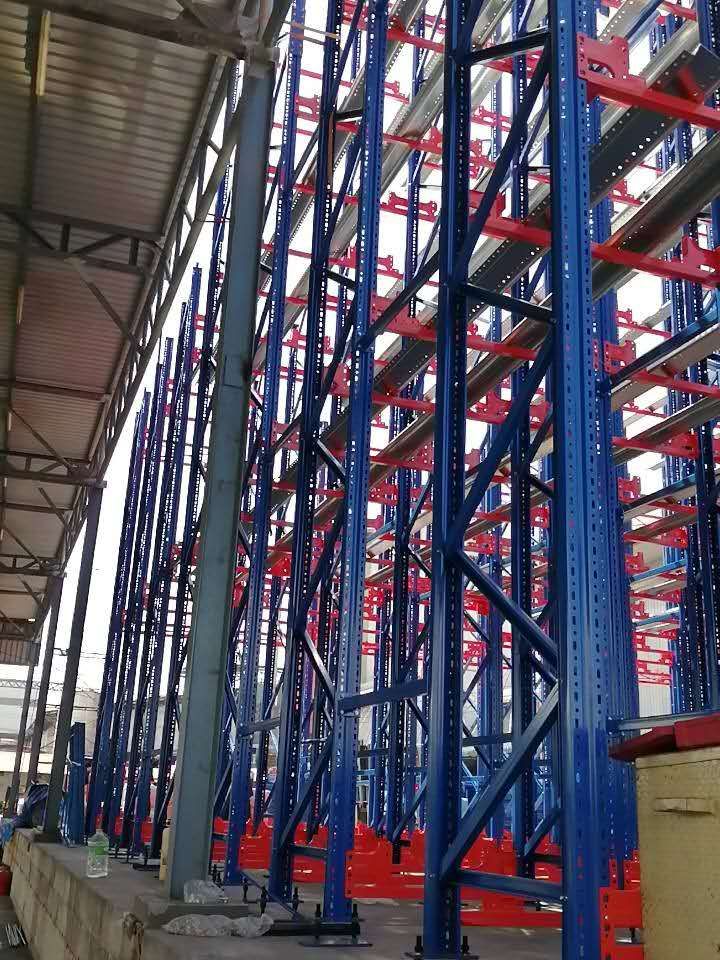 High-Rise Heavy Duty Beam Racking 10-15m Tall Steel Storage Shelves for Large Logistics Center Palletized Cargo Stacking