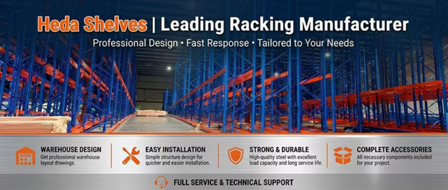 Heda Custom Warehouse Racking Wide Pallet Racking Metal Racks for Warehouse