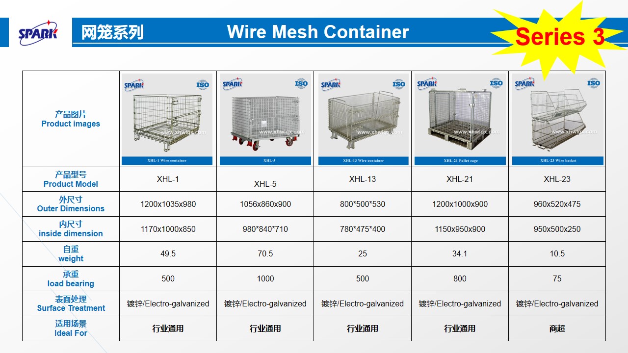 Large Capacity Stackable Steel Stillage Bins Foldable Metal Storage Cage Warehouse Pallet Rack Cargo Storage Equipment Hot-Dip