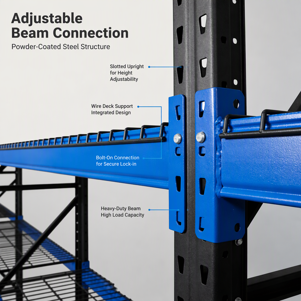 Industrial Longspan Shelving Unit Cold Rolled Steel Storage Rack Heavy Duty Warehouse Racking System for Logistics Center