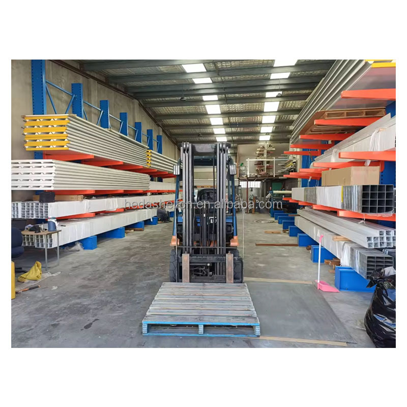 Industrial Rack Shelving Single Sided Heavy Duty Cantilever Racking System Cantilever Racks for Sale