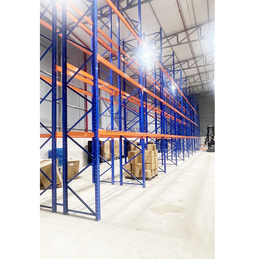Industrial High Bay Rack Pallet Rack System Heavy Duty Steel Pallet Storage Shelves for Multi-Tier Warehouse Storage Solutions