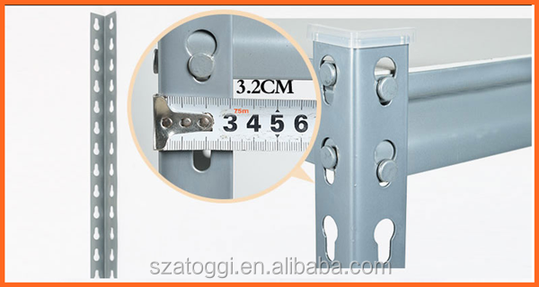 3-Tier Slotted Angle Storage Shelving Unit Upright 32*32*1.2mm