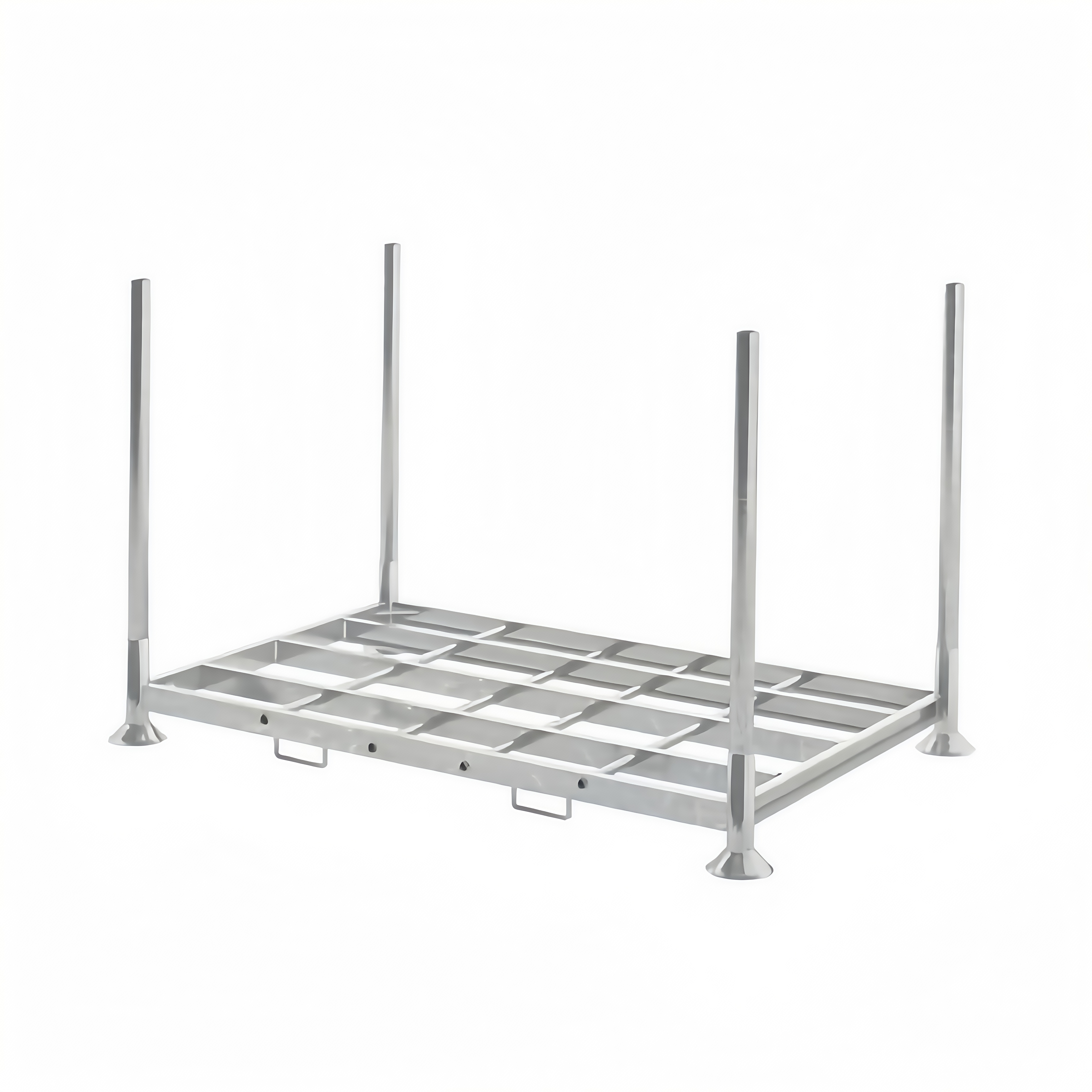 Heavy Duty Detachable Pallets Loading Stacking Storage Galvanized Steel Rack With Removable Post