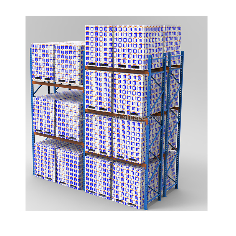 Use Heavy Duty Industrial Racking Industrial VNA Factori Steel Pallet Rack Selective Double Deep Forklift 2 Ton Pallet Racking
