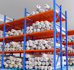 Textile Industry Heavy Duty Steel 5-Layer Corrosion Protection Warehouse Shelf Storage Rack For Rolls Fabric