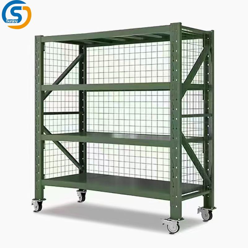 Warehouse Shelf Rack Metal Shelf Rack Assembly Shelves for Warehouse Heavy Duty Assemble Pallet Racking with Wheels