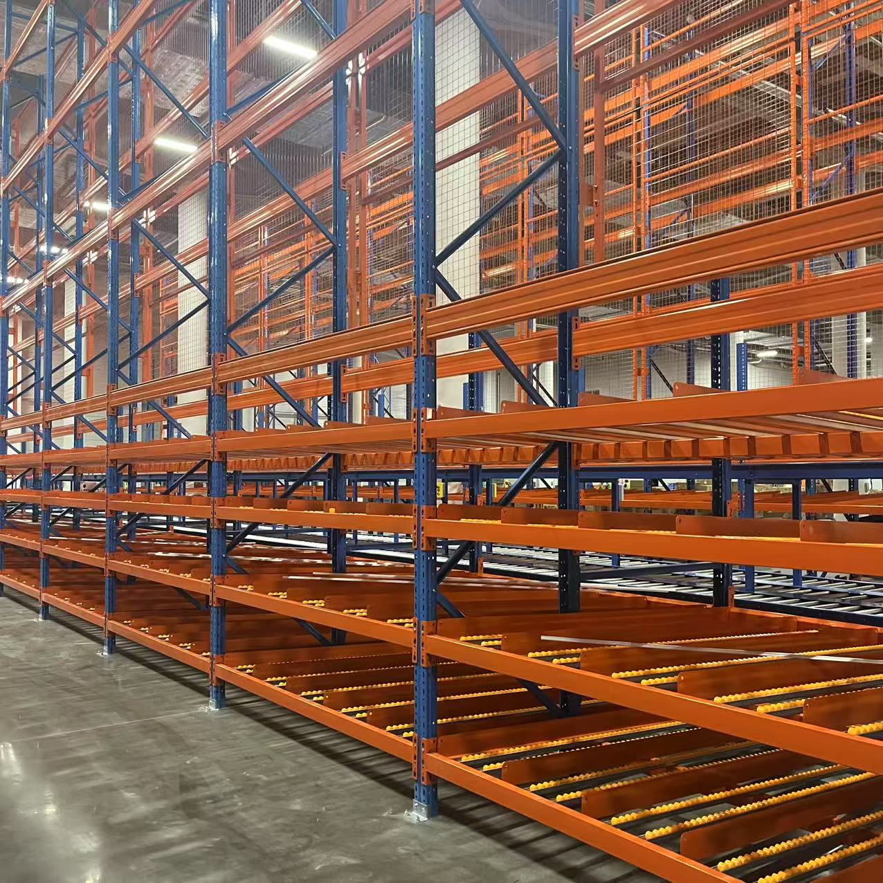 High Efficiency Durable Heavy Duty Adjustable 5-Layer Carton Gravity Flow Rack CE Certified Smooth for Distribution Centers