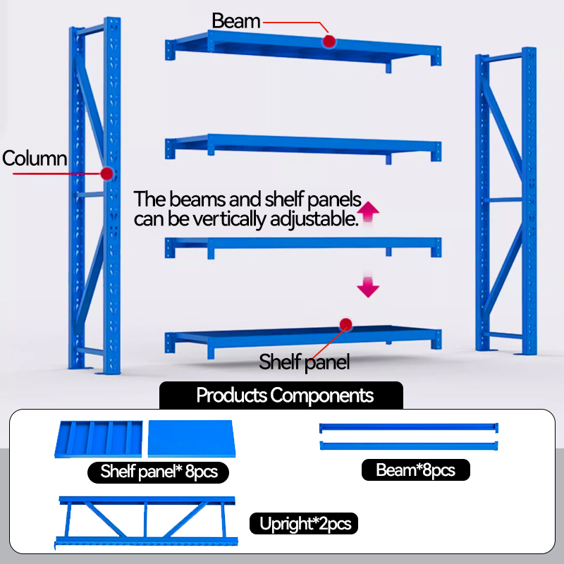 Cheap Wholesale 4/5 Layer Boltless Heavy Duty Racking Warehouse Shelves Industrial Storage Battery Boxes Rack Garage Metal Shelf