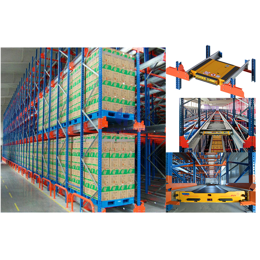 Durable Shuttle Heavy Duty Rack System Asrs 4-Way Shuttle Racking Automated Radio Shuttle Racking System for FIFO &amp; LIFO
