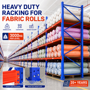 3000KG Per Level Heavy Duty Fabric Roll Storage Rack For Textile Warehouse