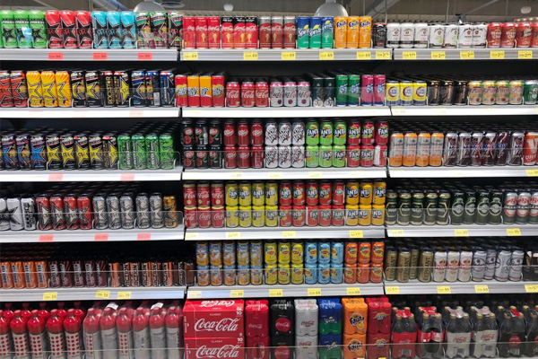 Stores Beverage Fridge Tilt and Gravity Flow Shelf Gravity Roller Shelf Sliding Shelf