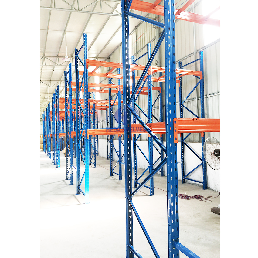 Industrial High Bay Rack Pallet Rack System Heavy Duty Steel Pallet Storage Shelves for Multi-Tier Warehouse Storage Solutions