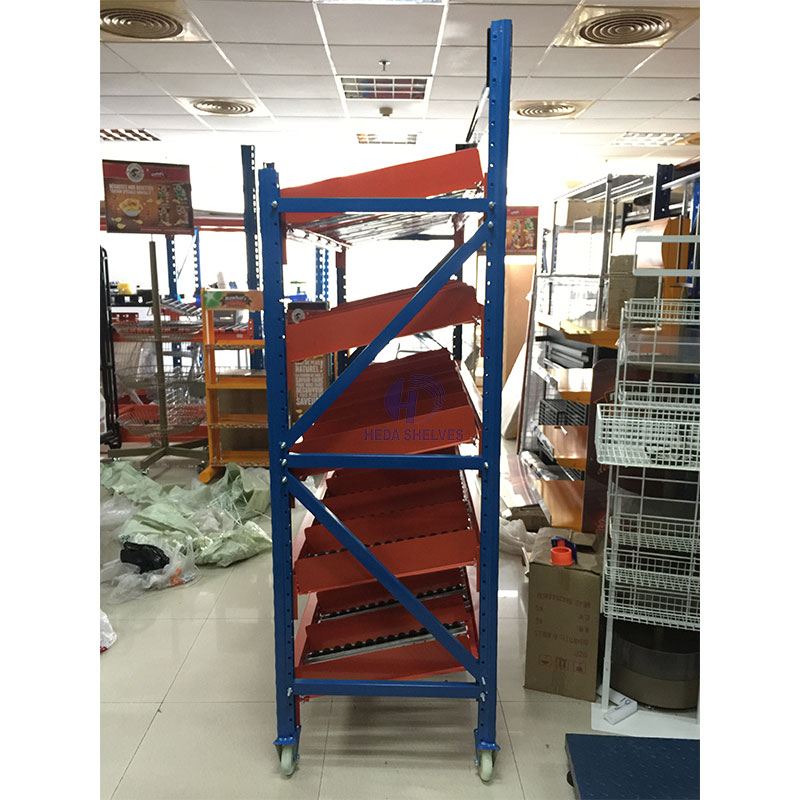 Ebb And Flow Vertical Rack Pallet Flow Racking Track Customized Gravity Carton Flow Racking System
