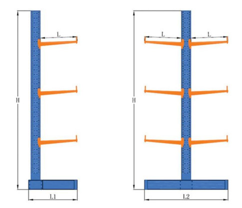 Jracking CE Certified Warehouse Storage Shelving Rack Adjustable Heavy-Duty Cantilever Rack for Steel Profile Storage
