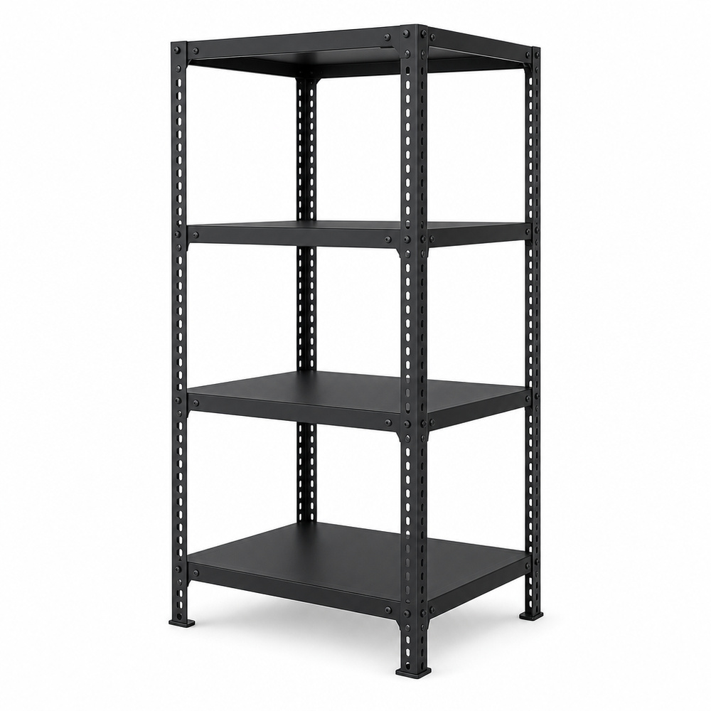 Anti-Rust Steel Corrosion Protection 5-Tier Adjustable Display Stand Storage Racking Warehouse Shelf Slotted Angle Metal