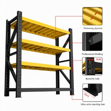 Factory Price 5 Layer Adjustable Steel Warehouse Storage Rack Shelving Units 200kg-500kg Stacking Racks &amp; Shelves Metal Material