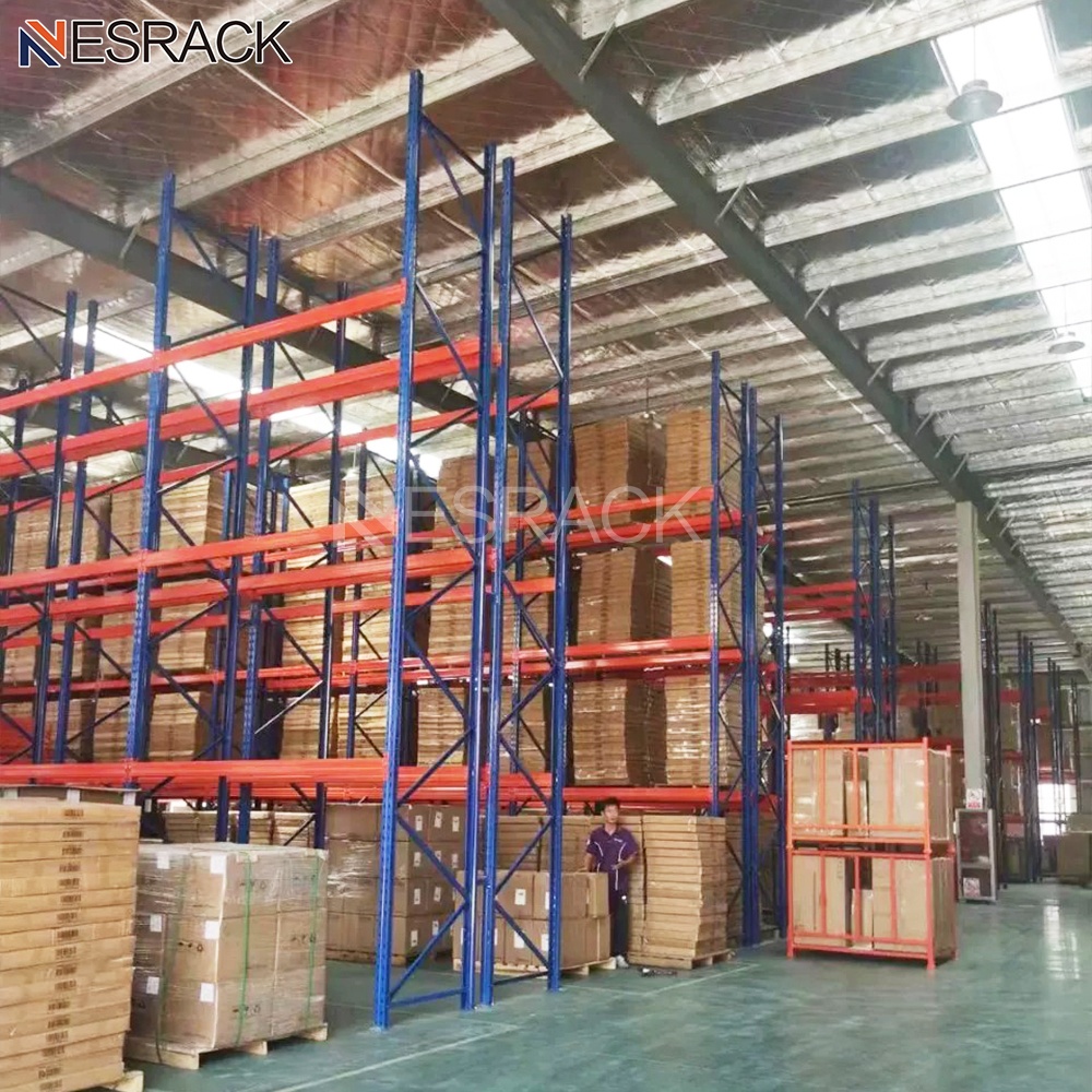 NESRACK Industrial Heavy-Duty Steel Selective Pallet Rack Multi-Level Detachable Design Corrosion Protection Electrostatic