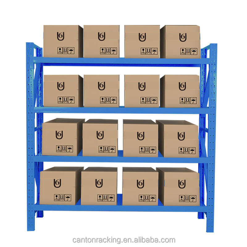 Long Span Shelving Optimizes Space with Durable Storage System. Perfect for Medium-duty Loads in E-commerce