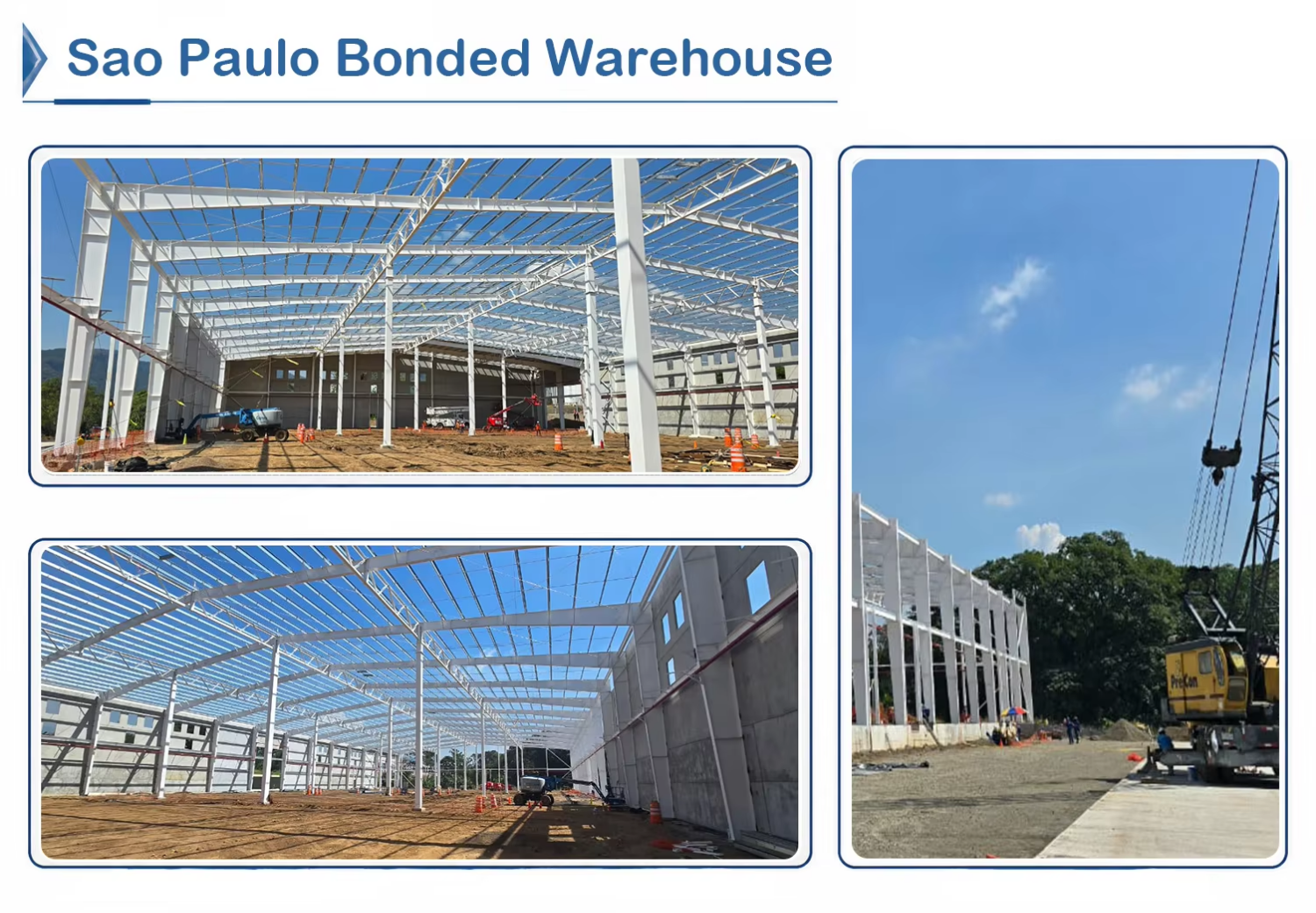 Prefabricated Steel Warehouse High Bay Storage Building Pallet Racking System Distribution Facility Space Planning