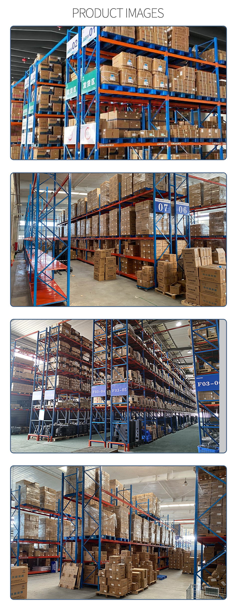 Industrial Warehouse Shelving Rack Heavy Duty Steel Storage Shelves for Palletized Inventory
