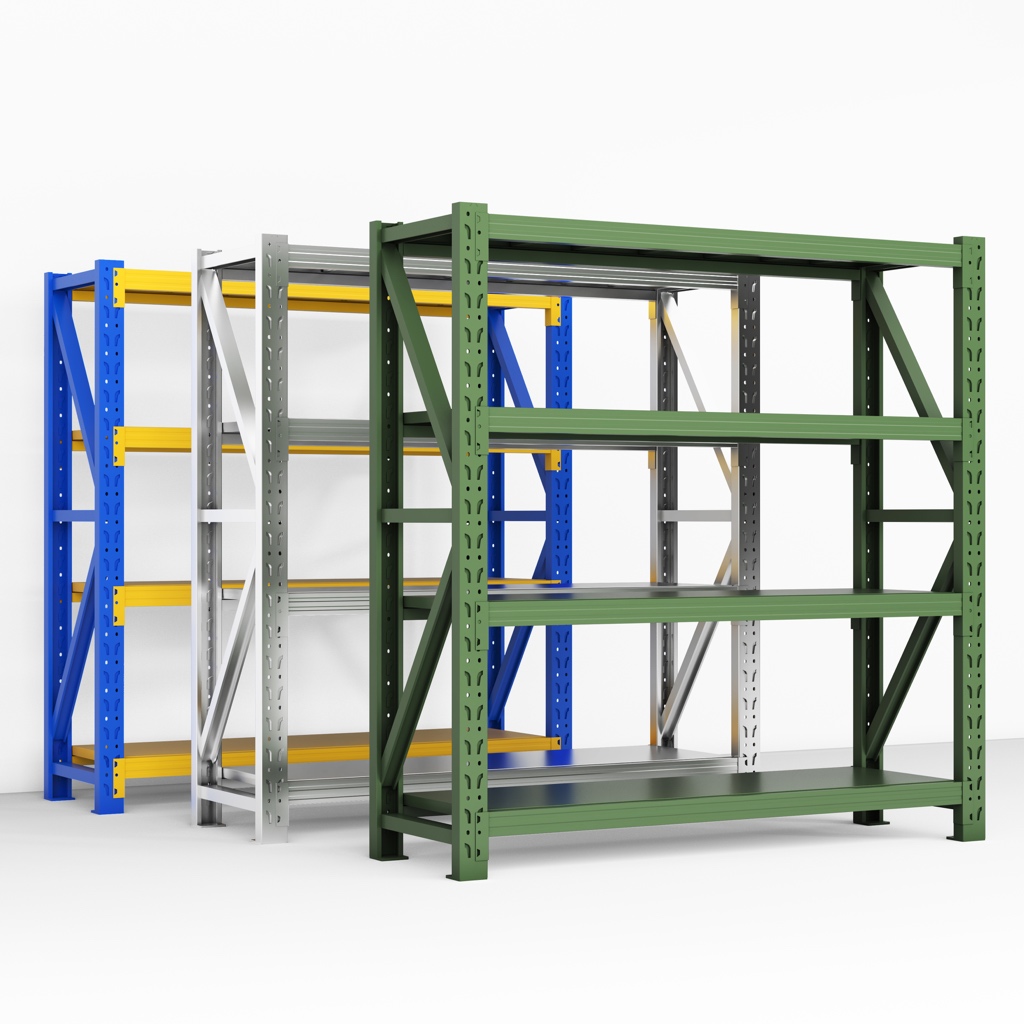 Heavy Duty Steel Shelving Rack 500kg Load Per Layer Industrial Multi-Tier
