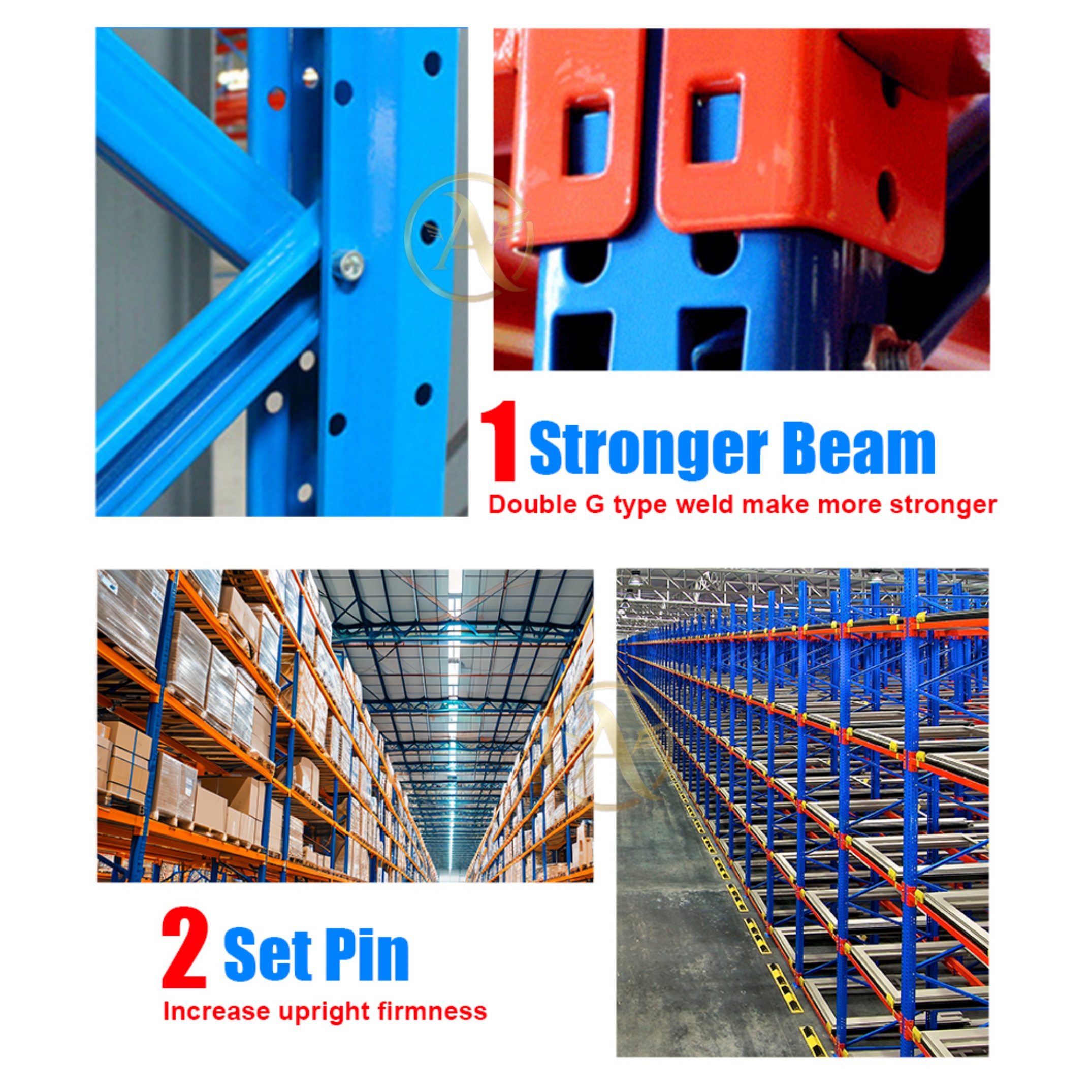 Customized Heavy-Duty Steel Warehouse Pallet System Industrial Racking Pallet Rack Shelving For Industrial Shelves