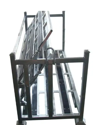 Heavy Duty Stackable Steel Auto Parts Storage Rack, Flip-Top Galvanized Metal Bin for Car Parts Warehouse Logistics