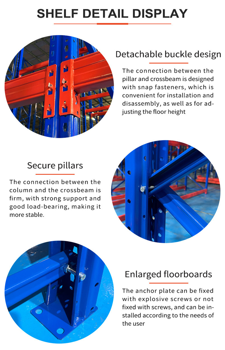 3000KG Heavy Duty Pallet Rack Warehouse Storage Shelves Units Powder Coating Steel Racking System