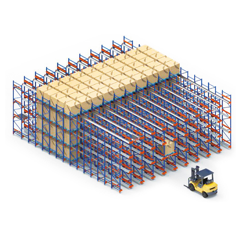 Industrial 5 Layer Cold Rolled Steel Shuttle Racking Intelligent High Efficiency Pallet Storage Solution for Logistics Warehouse