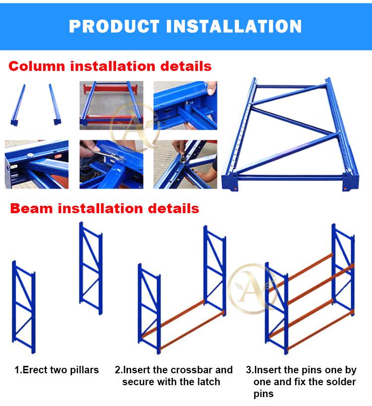 Custom Heavy Metal Interlayer Two-Level Platform Storage Racks Durable Steel Shelving System for Warehouses