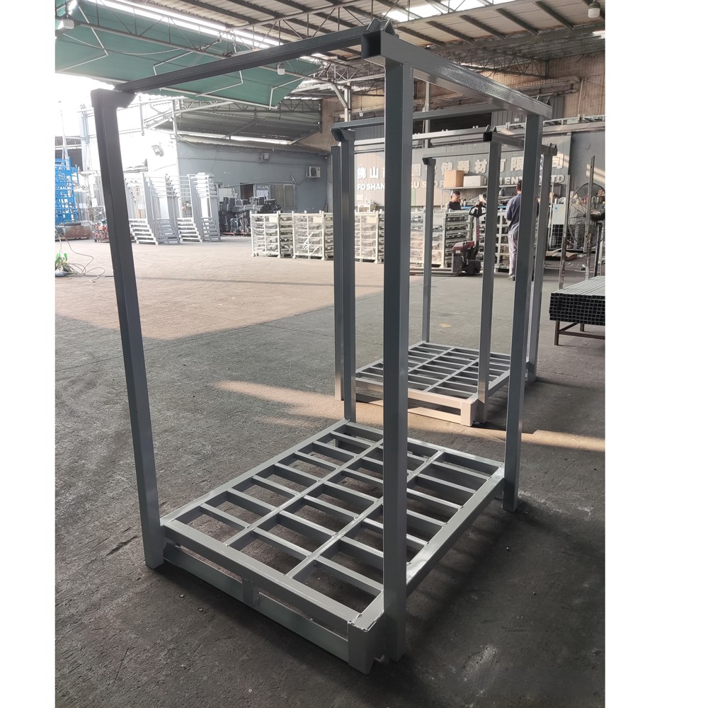 Detachable Nestable Warehouse Storage Metal Steel Nestainer Logistic Palet Tainer Stacking Rack