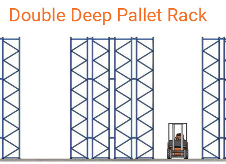 Double Deep Pallet Rack Heavy Duty Pallet Storage Racking 500kg-3000kg Per Layer Construction Warehouse Storage