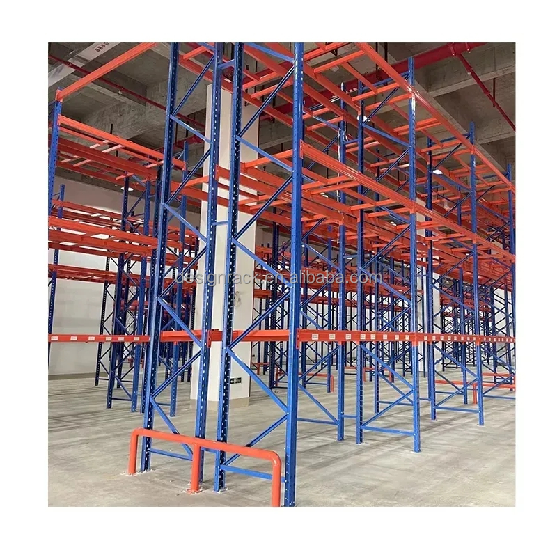 Heavy-Duty Single Deep Forklift Pallet Racks System Industrial Metal Steel Warehouse Storage Racks