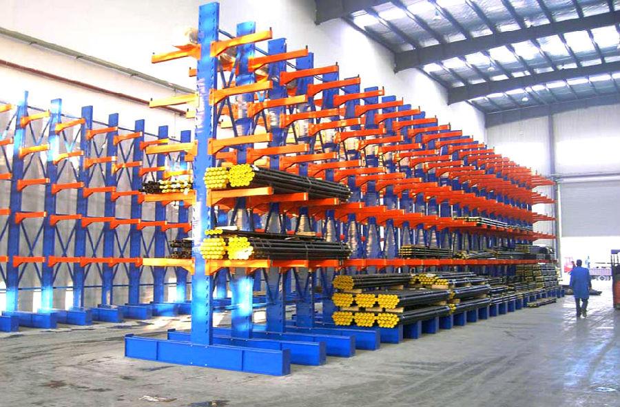 Nesrack Double Sided Rack Galvanizing Warehouse Cantilever Racking for Rebar