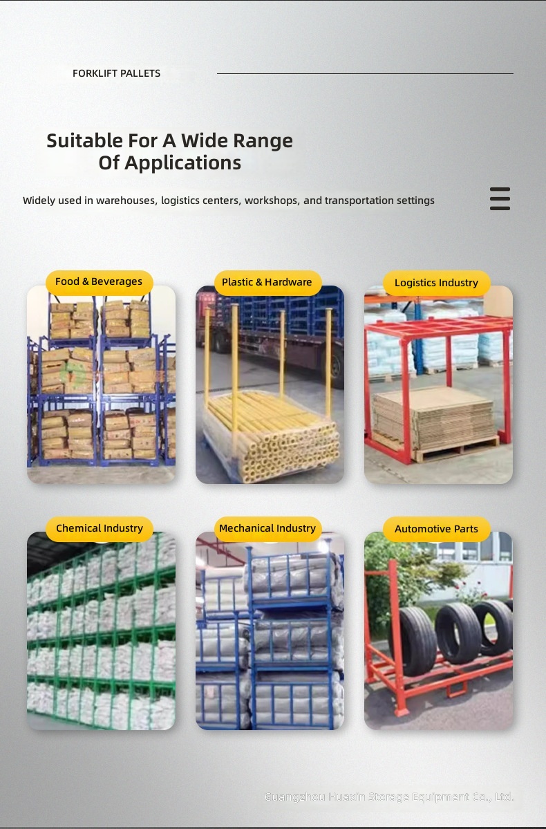 Guangzhou Custom-Made Stackable Folding Steel Pallet Racking Storage Racks Model 202537001 for Warehouse Organization Cold
