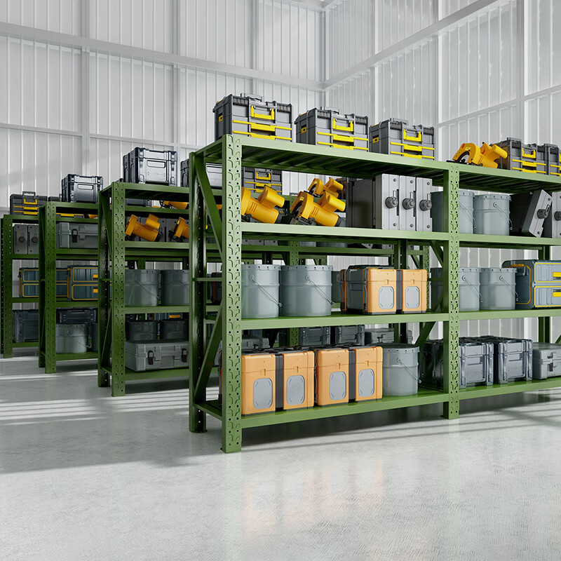 Metal Stacking Shelves 300kg 500kg Warehouse Racking Iron Shelving Stacking Racks &amp; Shelves Light Duty Warehouse Storage Rack